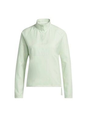 Adidas Women's Embossed 1/4 Snap Pullover Light Green